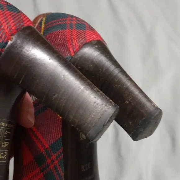 Burberry Women's Plaid Pumps - Brown and Red 35.5 or size 5.5 With Box - Picture 5 of 6